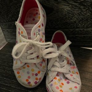 Polka dot keds toddler girl EUC